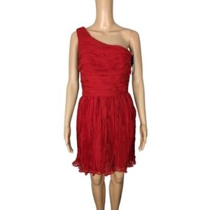 BB Dakota One Shoulder Crinkle Chiffon Dress 4